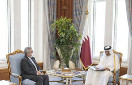 تحویل پیام رئیس جمهوری اسلامی ایران به امیر قطر/ امیر قطر: ایران را شریک راهبردی خود می‌دانیم